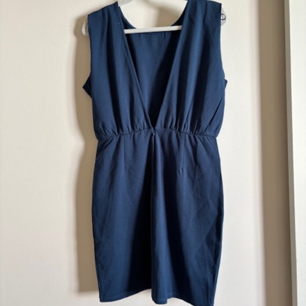 Y2K Socialite blue V-Back cocktail dress - size XL
